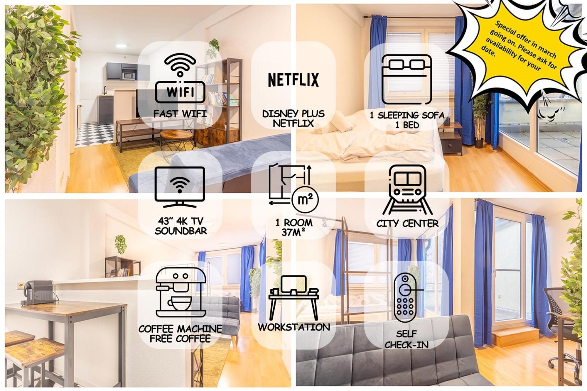 Balkon, 4K Tv, Kaffee, Netflix Apartment Bad Dürrenberg Екстериор снимка